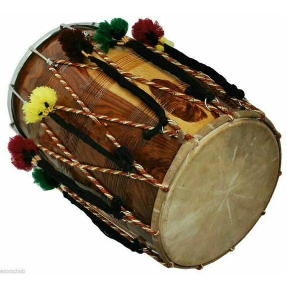 Naad Musical Instrument Indian Wedding Musical Punjab Bhangra Dhol With Bag 2023 Polished