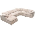 thumbnail image 5 of Oversized L Shaped Sectional Sofa with Ottoman Modular Couch for Living Room and Office Spacious Seating, 5 of 9