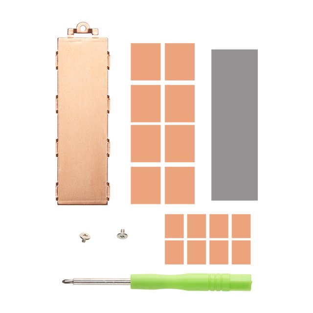 Disipador de calor de disco duro de estado sólido 386.4w/(m.k) Radiador de calor para SSD M.2 NVMe 2280