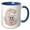 Blue/White, variant on 3drose, Cute Pink Unicorn Monogram Initial C, 15oz Mug