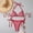A472 Red, variant on Triangle Bikini Sets for Women Built-in Bra Gingham Plaid Halter Neck Push Up Top Side Tie Bathing Suits Two Piece Braided Straps Beachwear