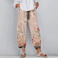 thumbnail image 1 of Pantalons Décontractés pour Femmes, Capris à Jambes Larges, Pantalons d'Été Raccourcis, Taille Élastique, Grande Taille, 1 of 3