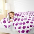 thumbnail image 4 of Manfei Circle Ciecular Pattern Bedding Comforter Set,Ink Polka Dot Twin Comforter Sets,White Purple Bedding Set For Teens,Ultra Soft Home Decor Reversible,2 Pieces, 4 of 8