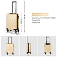 thumbnail image 2 of Hardside Carry-On Spinner Luggage,20-Inch,Gold, 2 of 5