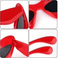 thumbnail image 4 of 3 piezas de gafas de sol de burbuja, gafas de sol infladas Ojo de gato Montura gruesa de gran tamaño Gafas de sol de color caramelo con labios divertidos para mujer Estilo vintage mod, 4 of 5