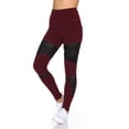 thumbnail image 4 of Full length Highwaist Legging with rhinestone pocket/leopard mesh, 4 of 4