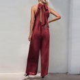 thumbnail image 7 of CHUMUD Womens Dressy Jumpsuits Long Pants Sleeveless Halter Jumpsuits Loose Wide Leg Casual Jumpsuit, 7 of 7