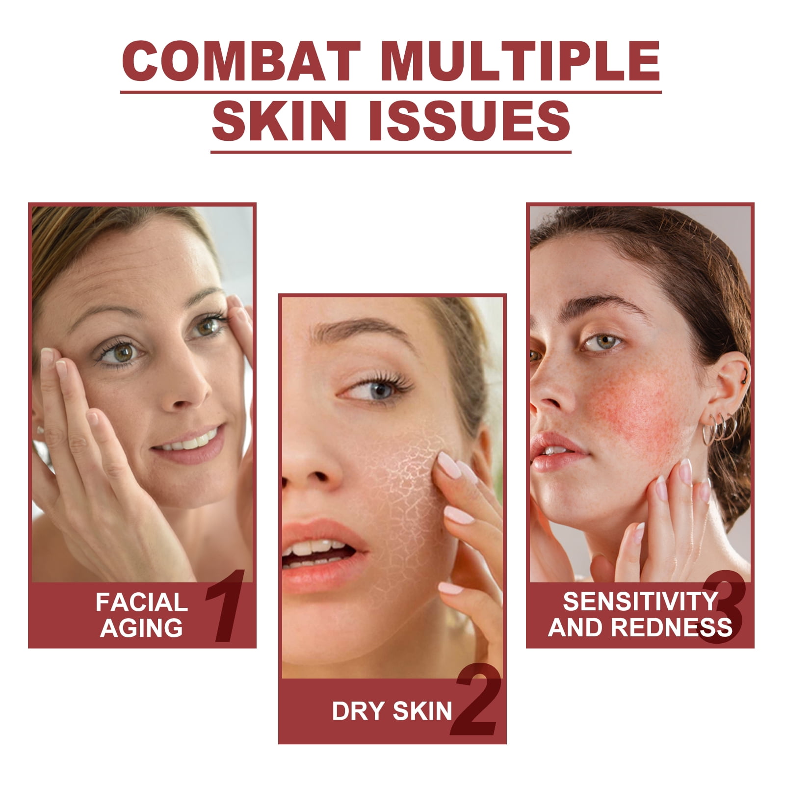 Alvantor Collagen Face Mask with Film Facial Serum & Eye Mask Skincare Set, Hydrating Anti-Aging Firming Kit, 3pcs