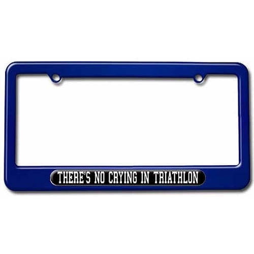 Black License Plate Frame There/'s No Crying In FUTBOL Auto Accessory Novelty