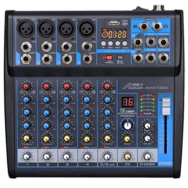 Mezclador de DJ AMX7322 de Audio2000