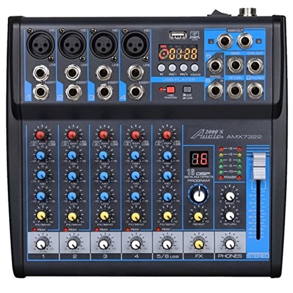 Mezclador de DJ AMX7322 de Audio2000