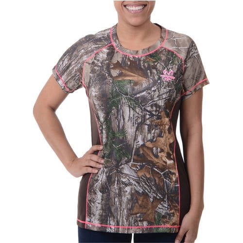 Realtree and Women's Camo Short Sleeve Performance Tee by Ivory International Inc