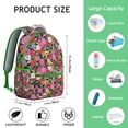 thumbnail image 3 of Small Floral Print Students Backpack Lightweight and Multifunctional School Bag with Romantic Rose and Peony Pattern, Ideal for Gym, Camping, and Daily Use, 3 of 5