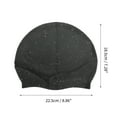 thumbnail image 4 of Unique Bargains 1 Pc Waterproof Snow Pattern Swimming Cap Black, 4 of 6