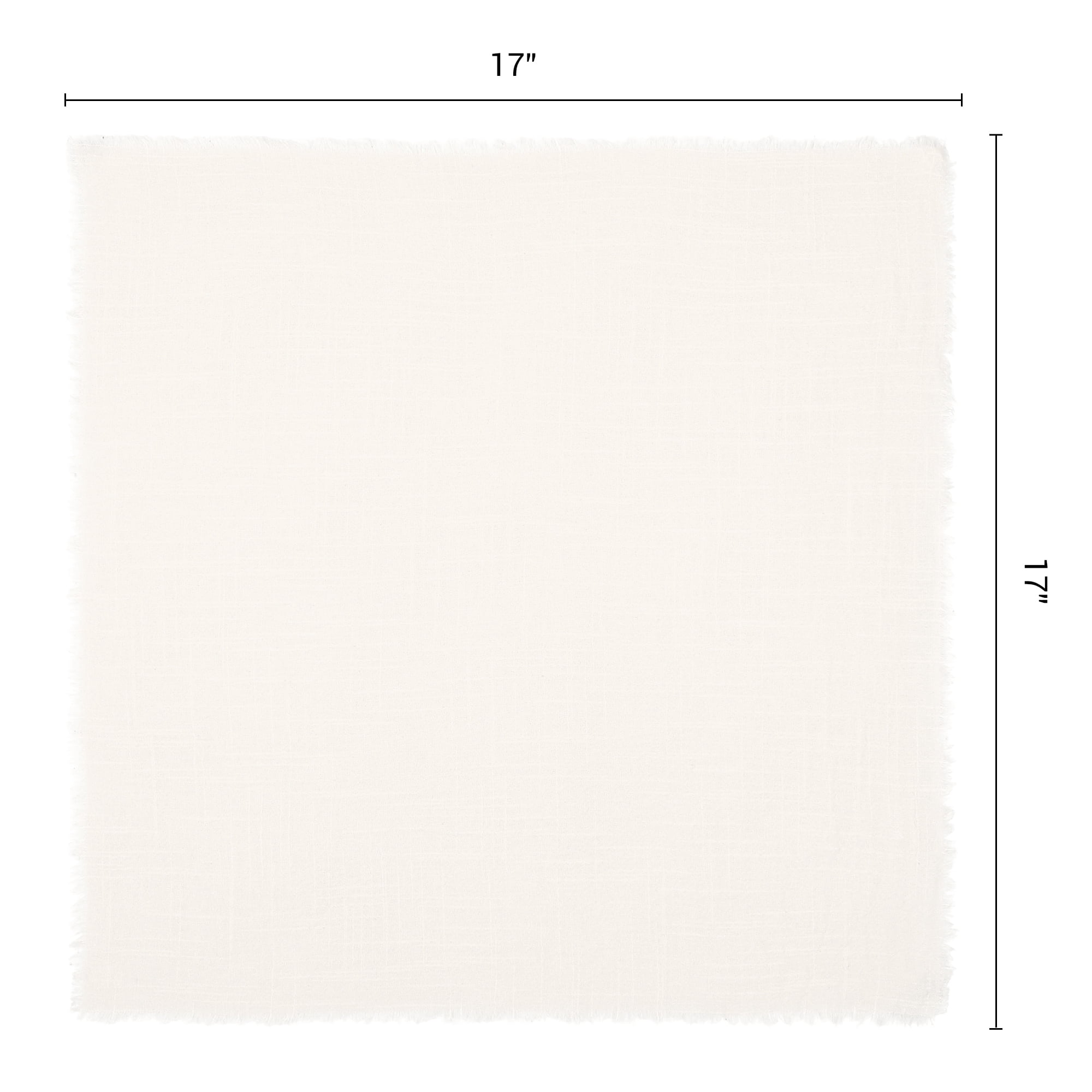 Unique Bargains 12Pcs Washable Cotton Dining Events Cloth Nspkins Beige 17x17inch