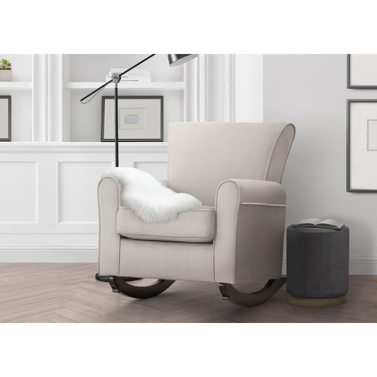 Delta Children Lancaster Rocking Chair Featuring Live Smart Fabric Linen