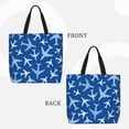 thumbnail image 3 of Vsdgher Airplanes in the Sky print Tote Bag for Women Shoulder Bag with Zipper Large Shoulder Bag Handle Handbag Portable Washable for Travel, Work, 3 of 8
