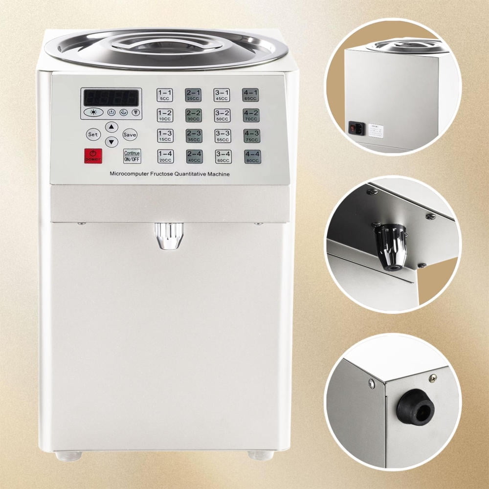 Commercial-Grade Automatic Fructose Dispenser, Stainless Steel Syrup Dispenser for Bubble Tea Shops and Cafes