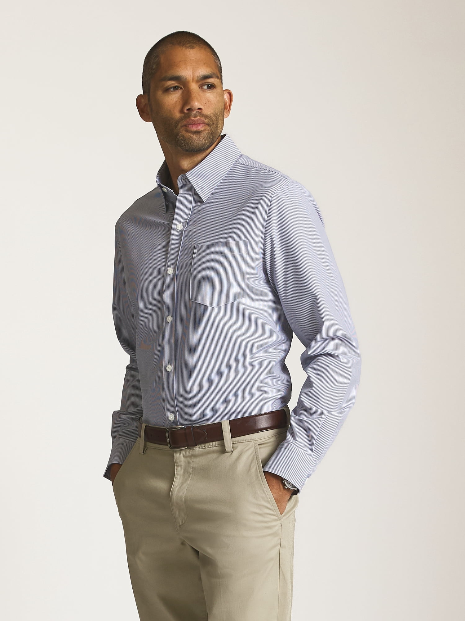 Chaps Men’s and Big Men’s Everyday Performance Long Sleeve Shirt, Sizes S–2XL
