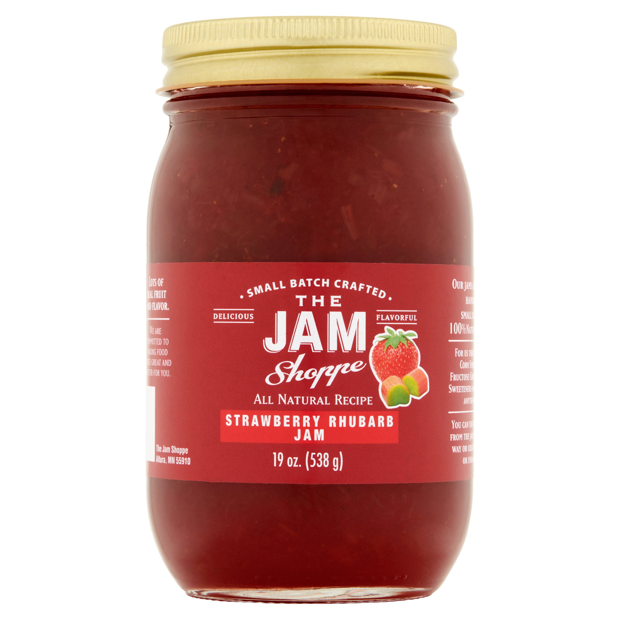 The Jam Shoppe Strawberry Rhubarb Jam, 19 oz