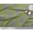 thumbnail image 2 of Soimoi Rayon Fabric Paisley Block Printed Craft Fabric by The Yard 56 Inch Wide, 2 of 3