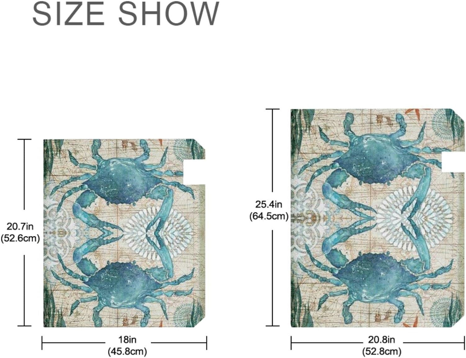 Ocean Crab Magnetic Mailbox Cover MailWraps Garden Yard Home Decor for Outside Standard Size-18"x 20.7"…