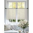 thumbnail image 5 of Sage Green Striped Semi Sheer Curtains 54 Inch Length 2 Panels Set, Modern Farmhouse Green Stripes Sheer Kitchen Curtain Privacy Voile Window Curtain for Living Room Bedroom Rod Pocket Drapes, 5 of 7