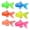 L, variant on YIFAEUX Goldfish Model Colorful Cartoon Fish Series Miniature Figurine Ornament Soft TPR Sea Animal Fish Figurine Kid Fishing Toy Fish Tank Decoration