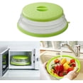 thumbnail image 4 of Tapa plegable para microondas, tapa plegable para microondas de 2 piezas, tapa para calentar alimentos Tapa a prueba de salpicaduras para microondas con orificio para vapor (rojo + verde) TUNC Sencillez, 4 of 5