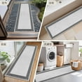 thumbnail image 6 of Gray Geometric 2x6 Kitchen Runner Rug, Black Greek Key Design Burlap Modern Art Non-Skid Rubber Backing Large Rectangle Rugs - Living Room Bedroom Home Office, Indoor Floor Mat Carpets Washable Rug, 6 of 9