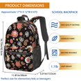 thumbnail image 3 of Pioneer Flower Floral Print Pattern 17" School Backpacks for Teens,Waterproof Oxford Fabric,S-Shape Padded Straps for School,Travel,Hiking,Camping, 3 of 5