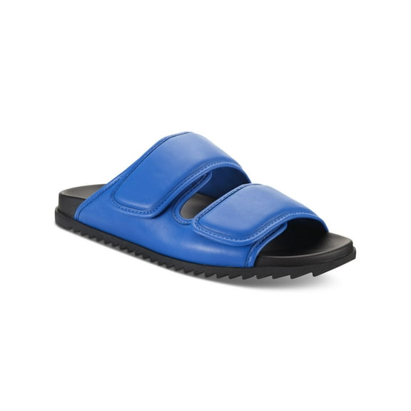 INC Mens Blue Treaded Open Toe Platform Slide Sandals Shoes 8.5 M