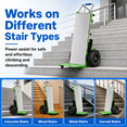 thumbnail image 5 of Green Hand Trucks - 880lbs Capacity Electric Stair Hand Trucks 1200W Heavy Duty Stair Climber Trolley with Safety Rope and Solid Wheel for Moving Furni ture Logistics Warehous, 5 of 11