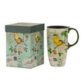 thumbnail image 3 of Topadorn Coffee Ceramic Mug Porcelain Latte Tea Cup Travel Mug with Lid 17oz Song Bird, 3 of 5