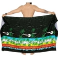 thumbnail image 5 of HAPPY BAY Men's Bath Trunk Swimsuits Sarong Pareo Wrap One Size Ebony, Beach Summer Vacation Aloha, 5 of 5