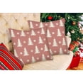 thumbnail image 3 of Pink Christmas Tree Pillow Covers 16x16 Inch Set of 2 Winter Snowflake Forest Pine Trees Outdoor Pillows Xmas Famrhouse Home Decor Throw Pillow Cushion Case, 2 Pieces/Pack, 3 of 5