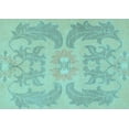 thumbnail image 1 of Ahgly Company Indoor Rectangle Abstract Light Blue Modern Area Rugs, 2' x 5', 1 of 4