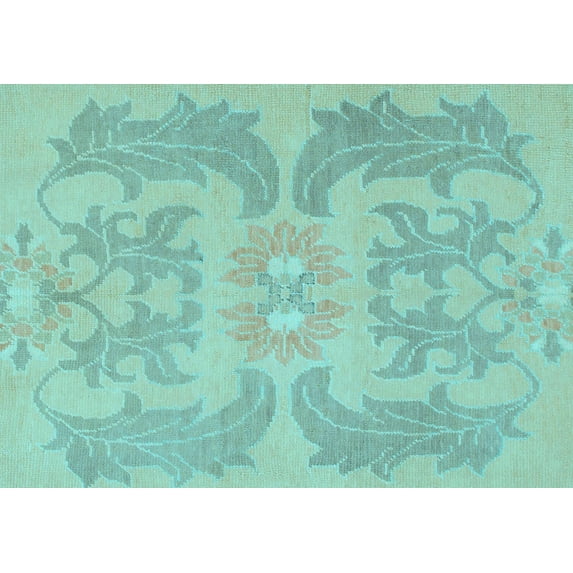 Ahgly Company Indoor Rectangle Abstract Light Blue Modern Area Rugs, 2' x 5'