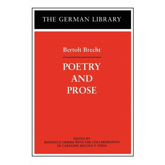 German Library Poetry and Prose: Bertolt Brecht, Book 75, (Paperback)