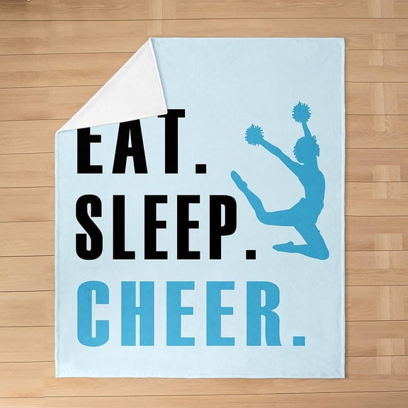 Eat Sleep Cheer Throw Blanket For Bed Sofa Couch