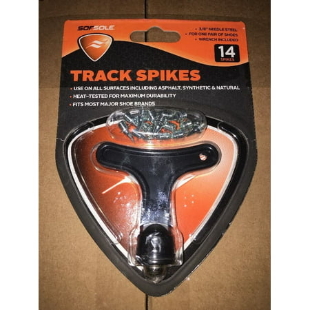 Sof Sole Replacment Steel Track Spikes for Running Shoes Pyramid 3/8in,