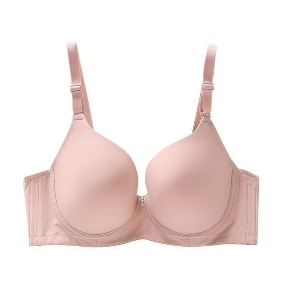 Plus Size Bras for Women Supportive Underwire Bra Push Up Full-Coverage Bra Khaki 90D