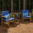 thumbnail image 5 of Casual Cushion Stripe Sunbrella® Fabric 1-Piece Outdoor Rectangle Throw Pillow, 19"W x 12"L, Milano Cobalt, 5 of 5