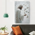 thumbnail image 4 of Jesus Wall Art Jesus And Butterflies Abstract Religious Painting Posters Art Print Wall Photo Paint Poster Hanging Picture Family Bedroom Decor Gift 24x36inch(60x90cm), 4 of 6