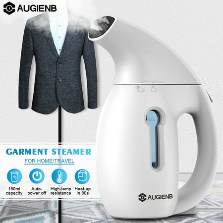 Garment Clothes Steamer, AUGIENB Handheld Iron Clothes Steamer Portable Home and Travel Fabric Small Steamer Iron Steam Ironing Machine Wrinkle Remover 800W 180ml