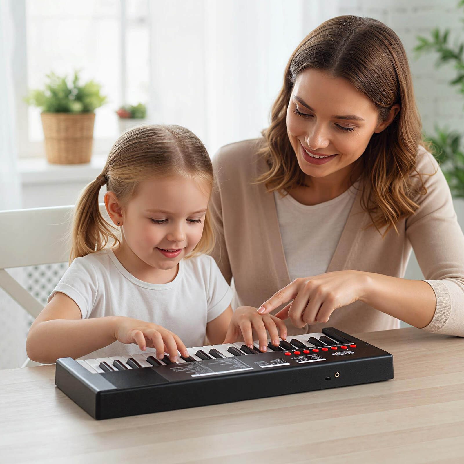Costway Kids Piano Keyboard with 8 Rhythms 8 Tones 22 Demos for 3+ Years Old Boys & Girls Black