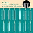 thumbnail image 4 of 420 PCS Tapered Square Nail Tips, Clear Nail Tips for Acrylic Nails Professional, Half Cover Extra Long False Nail Tips Fake Artificial Nail Extension French Nails for Nail Salon Home DIY,12 Sizes, 4 of 6