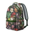 thumbnail image 2 of Vintage Botanical Flower Backpack Lightweight and Multifunctional Students’s Backpack with Tropical Flower and Butterfly Design for School and Travel, 2 of 5