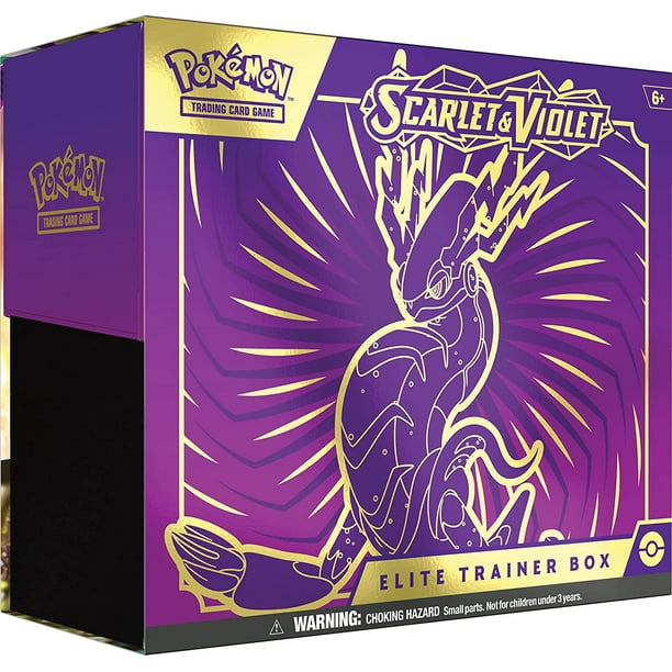 Pokemon TCG: Scarlet and Elite Trainer Box - Miraidon Purple (1 Full Art Promo 9 Boosters and Premium Accessories) - Walmart.com