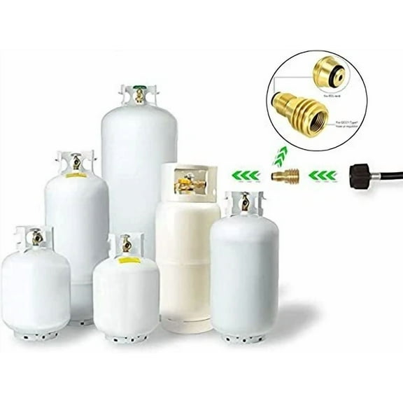 Converts Propane Lp Tank Pol Service Valve To Qcc (Type 1) Outlet Brass Adapter